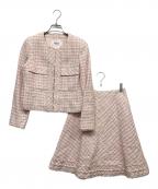 Reneルネ）の古着「ツイードセットアップ」｜ピンク