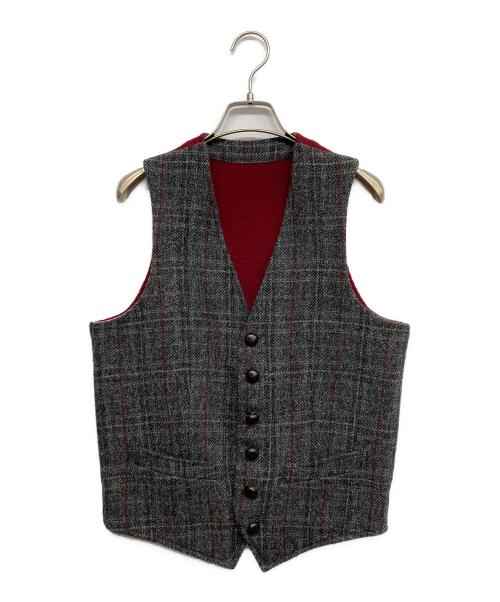 J.PRESS（ジェイプレス）J.PRESS (ジェイプレス) Harris Tweed (ハリスツイード) ジレ グレー サイズ:Mの古着・服飾アイテム