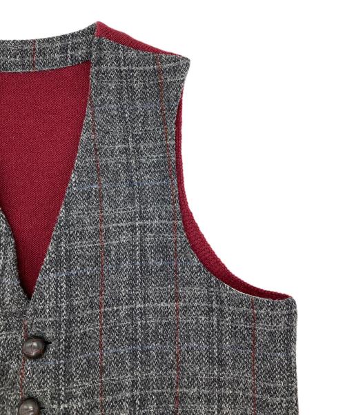 J.PRESS（ジェイプレス）J.PRESS (ジェイプレス) Harris Tweed (ハリスツイード) ジレ グレー サイズ:Mの古着・服飾アイテム