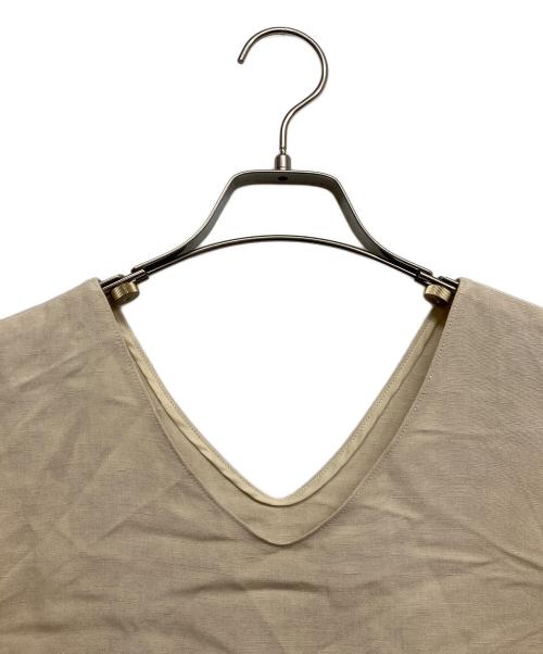 BALLSEY（ボールジィ）BALLSEY (ボールジィ) リネン混ノースリーブブラウス ベージュ サイズ:38の古着・服飾アイテム
