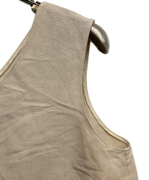 BALLSEY（ボールジィ）BALLSEY (ボールジィ) リネン混ノースリーブブラウス ベージュ サイズ:38の古着・服飾アイテム