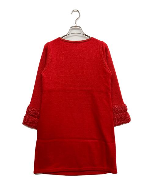 TO BE CHIC（トゥービーシック）TO BE CHIC (トゥービーシック) ニットワンピース レッド サイズ:40の古着・服飾アイテム