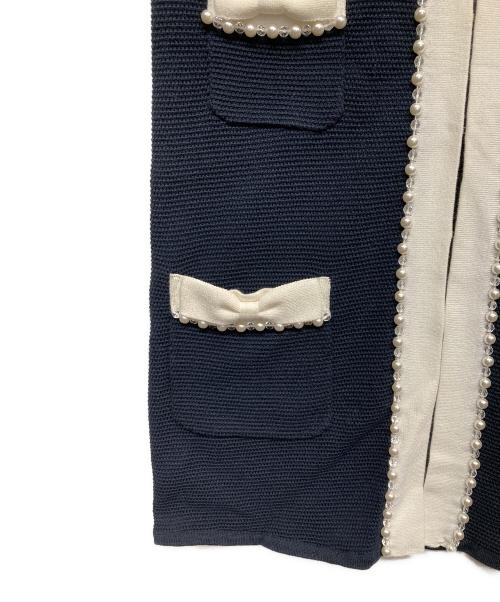 TO BE CHIC（トゥービーシック）TO BE CHIC (トゥービーシック) ニットカーディガン ネイビー サイズ:2の古着・服飾アイテム