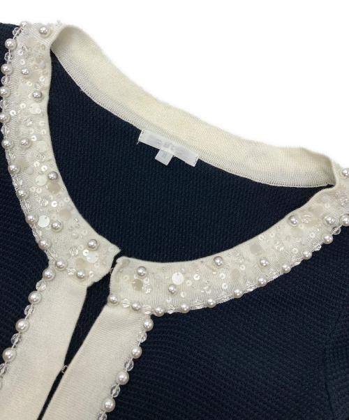 TO BE CHIC（トゥービーシック）TO BE CHIC (トゥービーシック) ニットカーディガン ネイビー サイズ:2の古着・服飾アイテム