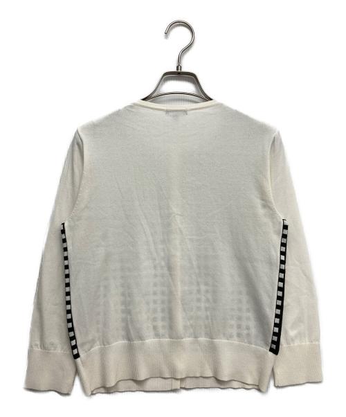 TO BE CHIC（トゥービーシック）TO BE CHIC (トゥービーシック) 薄手カーディガン ホワイト サイズ:2の古着・服飾アイテム