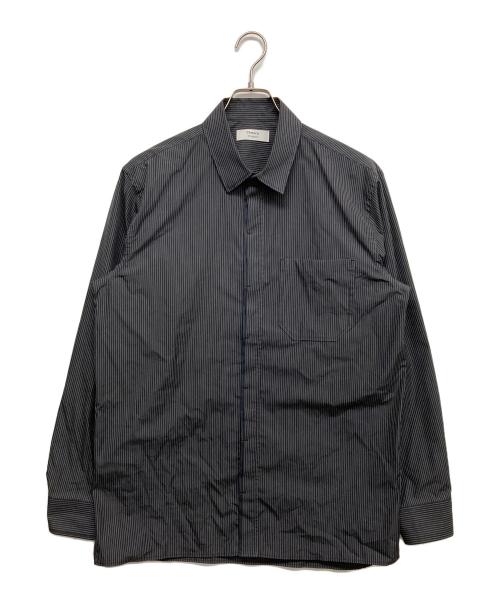 theory（セオリー）theory (セオリー) ストライプシャツ ブラック サイズ:Mの古着・服飾アイテム