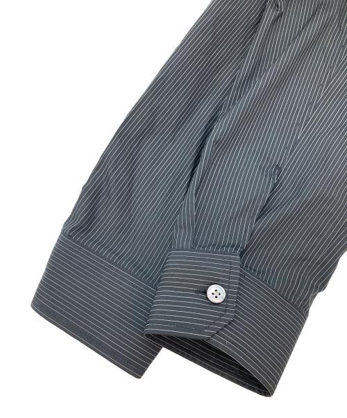 theory（セオリー）theory (セオリー) ストライプシャツ ブラック サイズ:Mの古着・服飾アイテム