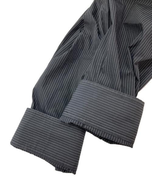 theory（セオリー）theory (セオリー) ストライプシャツ ブラック サイズ:Mの古着・服飾アイテム