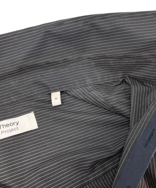 theory（セオリー）theory (セオリー) ストライプシャツ ブラック サイズ:Mの古着・服飾アイテム