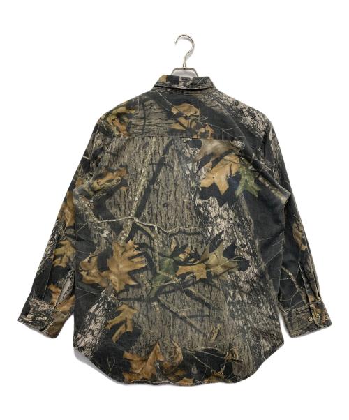 WOLF MOUNTAIN（ウルフマウンテン）WOLF MOUNTAIN (ウルフマウンテン) リアルツリー柄シャツ グリーン サイズ:Lの古着・服飾アイテム