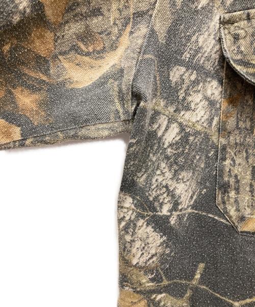 WOLF MOUNTAIN（ウルフマウンテン）WOLF MOUNTAIN (ウルフマウンテン) リアルツリー柄シャツ グリーン サイズ:Lの古着・服飾アイテム