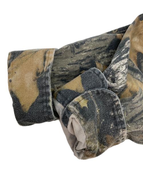 WOLF MOUNTAIN（ウルフマウンテン）WOLF MOUNTAIN (ウルフマウンテン) リアルツリー柄シャツ グリーン サイズ:Lの古着・服飾アイテム