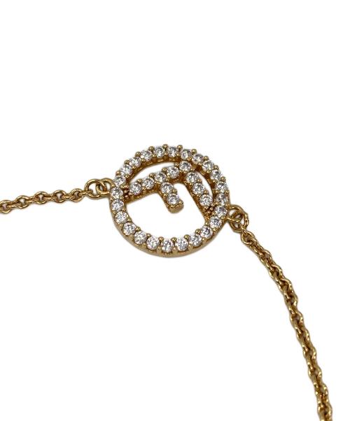 FENDI（フェンディ）FENDI (フェンディ) ラインストーンブレスレット ゴールドの古着・服飾アイテム