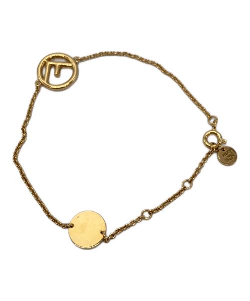 FENDI（フェンディ）FENDI (フェンディ) ラインストーンブレスレット ゴールドの古着・服飾アイテム