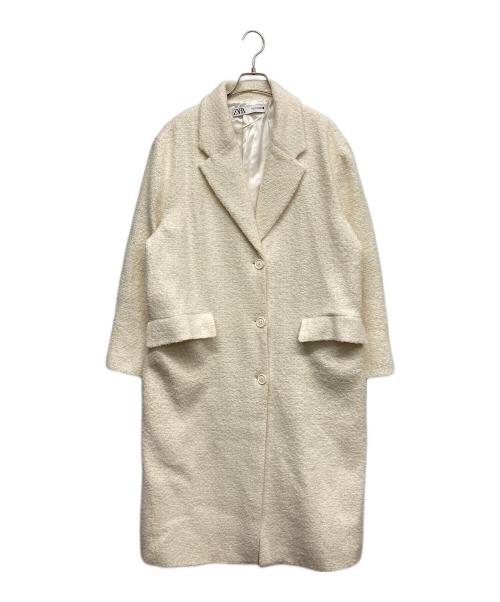 ZARA（ザラ）ZARA (ザラ) ツイードコート ホワイト サイズ:XLの古着・服飾アイテム