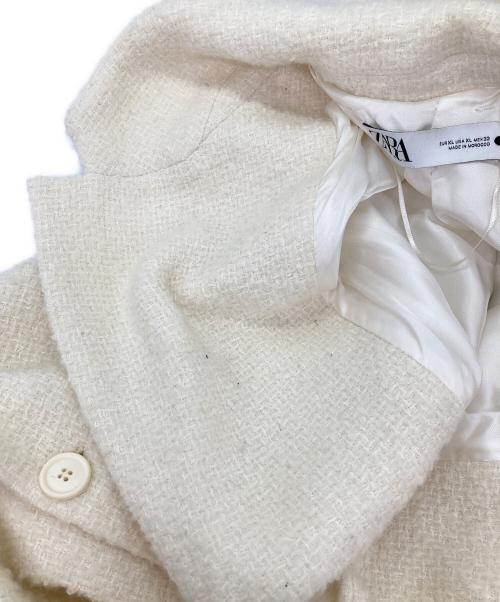 ZARA（ザラ）ZARA (ザラ) ツイードコート ホワイト サイズ:XLの古着・服飾アイテム