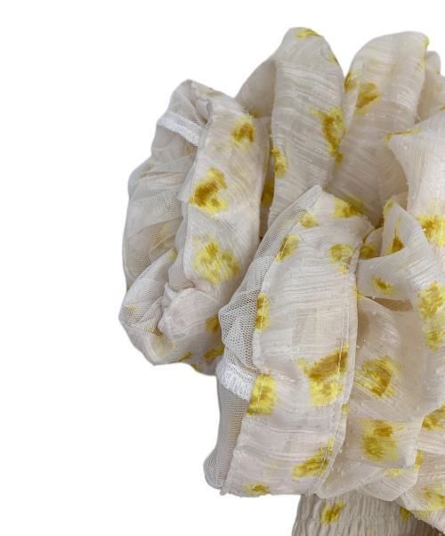 Snidel（スナイデル）Snidel (スナイデル) フリルオフショルシャーリングワンピ ベージュ サイズ:1の古着・服飾アイテム