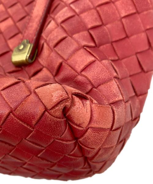 BOTTEGA VENETA（ボッテガベネタ）BOTTEGA VENETA (ボッテガベネタ) イントレチャート ハンドバッグ レッドの古着・服飾アイテム