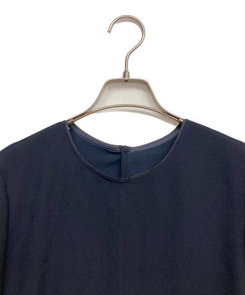 23区（ニジュウサンク）23区 (ニジュウサンク) ストレッチジョーゼット シアーコンビ カットソー ネイビー サイズ:38の古着・服飾アイテム