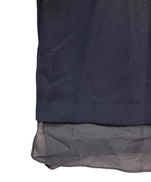23区（ニジュウサンク）23区 (ニジュウサンク) ストレッチジョーゼット シアーコンビ カットソー ネイビー サイズ:38の古着・服飾アイテム