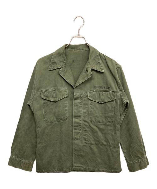USMC（ユーエスエムシー）USMC (ユーエスエムシー) 50s P53 Herring Bone Twill Jacket グリーン サイズ:不明（印字消）の古着・服飾アイテム