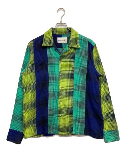 NOMA t.d.（ノーマティーディー）NOMA t.d. (ノーマティーディー) オンブレパッチワークシャツ グリーン サイズ:2の古着・服飾アイテム