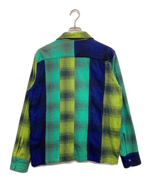 NOMA t.d.（ノーマティーディー）NOMA t.d. (ノーマティーディー) オンブレパッチワークシャツ グリーン サイズ:2の古着・服飾アイテム