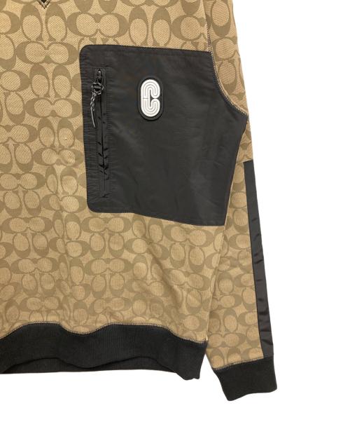 COACH（コーチ）COACH (コーチ) シグネチャープリントスウェット ブラウン サイズ:Ｓの古着・服飾アイテム