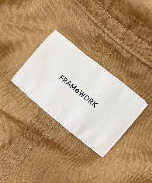 FRAMeWORK（フレームワーク）FRAMeWORK (フレームワーク) ラミースタンドブルゾンシアーシャツ ブラウン サイズ:無しの古着・服飾アイテム