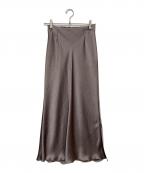 IENAイエナ）の古着「ダブルサテンスカート」｜ベージュ