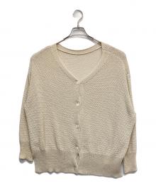 FRAMeWORK（フレームワーク）の古着「メッシュカーディガン」｜ベージュ