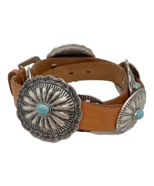 PUNTOVITA（プントヴィータ）PUNTOVITA (プントヴィータ) コンチョベルト ブラウン サイズ:80の古着・服飾アイテム