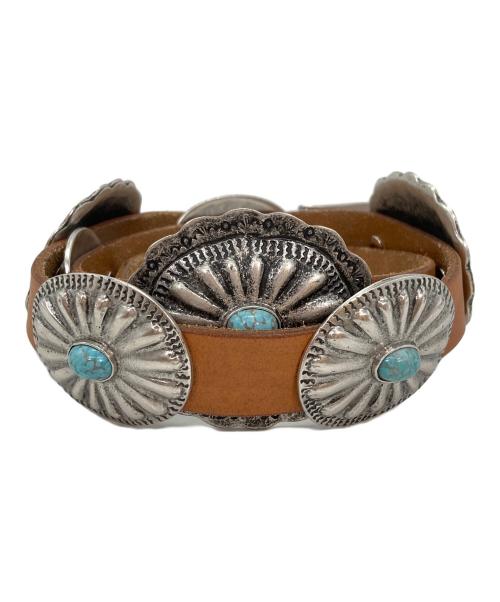 PUNTOVITA（プントヴィータ）PUNTOVITA (プントヴィータ) コンチョベルト ブラウン サイズ:80の古着・服飾アイテム