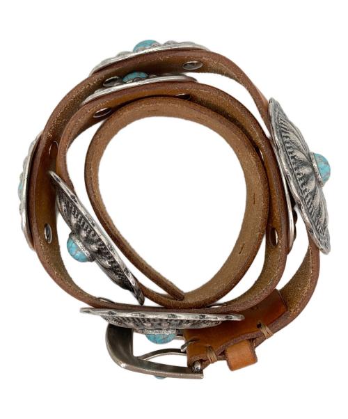 PUNTOVITA（プントヴィータ）PUNTOVITA (プントヴィータ) コンチョベルト ブラウン サイズ:80の古着・服飾アイテム