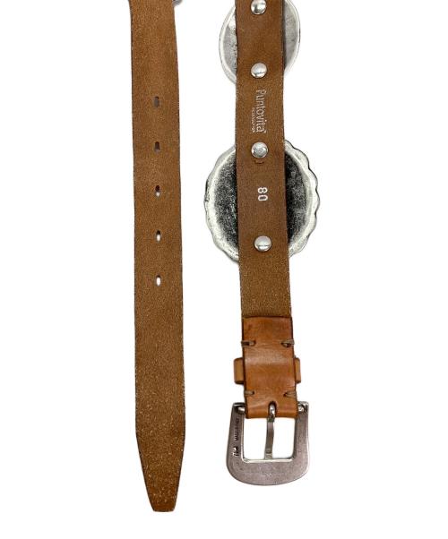 PUNTOVITA（プントヴィータ）PUNTOVITA (プントヴィータ) コンチョベルト ブラウン サイズ:80の古着・服飾アイテム