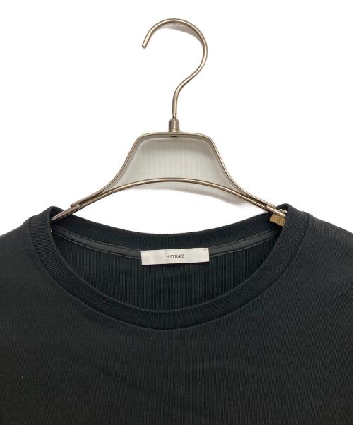 ASTRAET（アストラット）ASTRAET (アストラット) フライス フリル半袖カットソー ブラック サイズ:FREEの古着・服飾アイテム