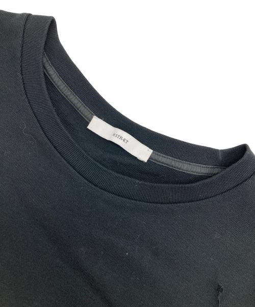 ASTRAET（アストラット）ASTRAET (アストラット) フライス フリル半袖カットソー ブラック サイズ:FREEの古着・服飾アイテム