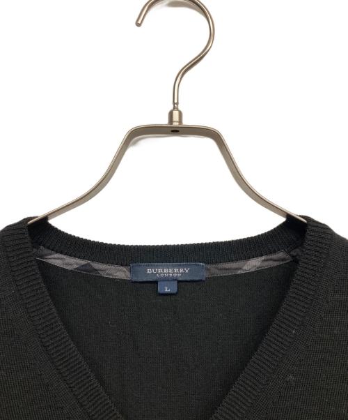 BURBERRY LONDON（バーバリーロンドン）BURBERRY LONDON (バーバリーロンドン) Vネックニット ブラック サイズ:Lの古着・服飾アイテム
