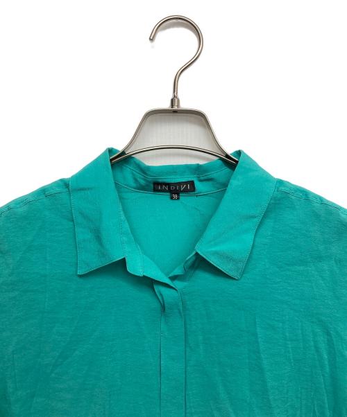 INDIVI（インディヴィ）INDIVI (インディヴィ) シアーオーバーシャツ グリーン サイズ:38の古着・服飾アイテム