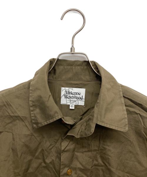 Vivienne Westwood man（ヴィヴィアン ウェストウッド マン）Vivienne Westwood man (ヴィヴィアン ウェストウッド マン) コットン半袖シャツ ブラウン サイズ:46の古着・服飾アイテム