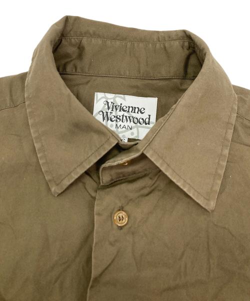 Vivienne Westwood man（ヴィヴィアン ウェストウッド マン）Vivienne Westwood man (ヴィヴィアン ウェストウッド マン) コットン半袖シャツ ブラウン サイズ:46の古着・服飾アイテム