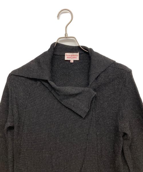 Vivienne Westwood RED LABEL（ヴィヴィアンウエストウッドレッドレーベル）Vivienne Westwood RED LABEL (ヴィヴィアンウエストウッドレッドレーベル) 変形カーディガン ブラック サイズ:2の古着・服飾アイテム