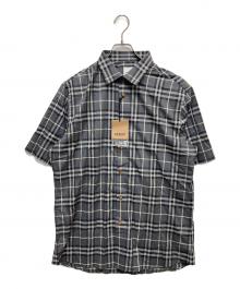 BURBERRY LONDON（バーバリーロンドン）の古着「半袖チェックシャツ」｜グレー