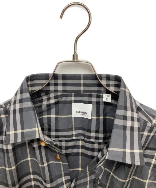 BURBERRY LONDON（バーバリーロンドン）BURBERRY LONDON (バーバリーロンドン) 半袖チェックシャツ グレー サイズ:XLの古着・服飾アイテム