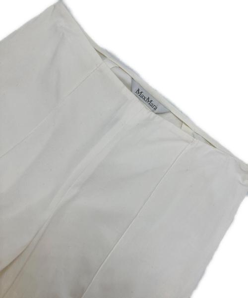 MaxMara（マックスマーラ）MaxMara (マックスマーラ) センタープレスパンツ ホワイト サイズ:38の古着・服飾アイテム