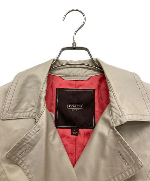 COACH（コーチ）COACH (コーチ) ミドルトレンチコート ベージュ サイズ:Sの古着・服飾アイテム