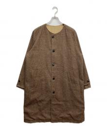 UNFOLK（アンフォーク）の古着「Reversible nocollar coat」｜ベージュ