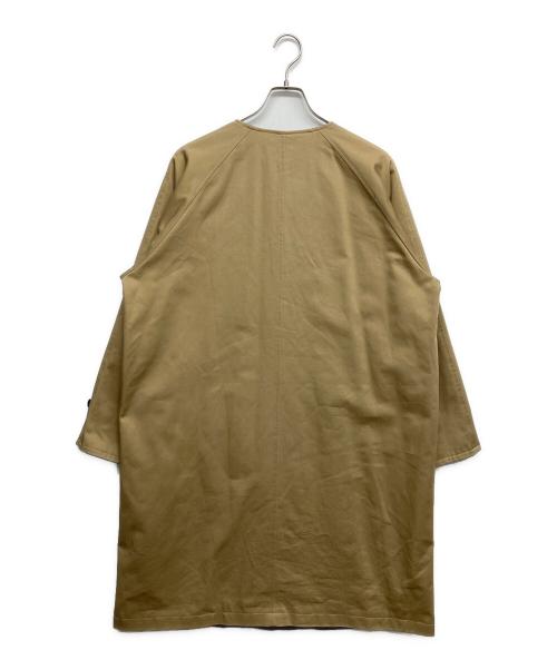 UNFOLK（アンフォーク）UNFOLK (アンフォーク) Reversible nocollar coat ベージュ サイズ:2の古着・服飾アイテム