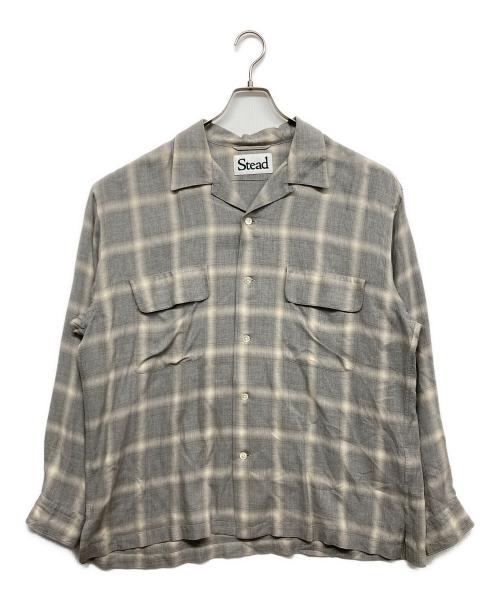 J.S HOMESTEAD（ジャーナルスタンダード ホームステッド）J.S HOMESTEAD (ジャーナルスタンダード ホームステッド) オンブレオープンカラーシャツ グレー サイズ:Lの古着・服飾アイテム