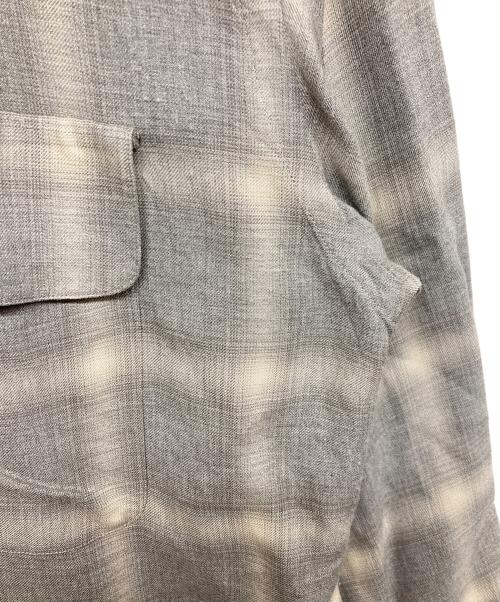 J.S HOMESTEAD（ジャーナルスタンダード ホームステッド）J.S HOMESTEAD (ジャーナルスタンダード ホームステッド) オンブレオープンカラーシャツ グレー サイズ:Lの古着・服飾アイテム